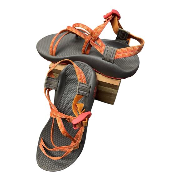 Chaco Shoes - Chaco Z/Cloud X Hiking Swim Sandals Strappy Orange Gray Women's 8 Gorpcore